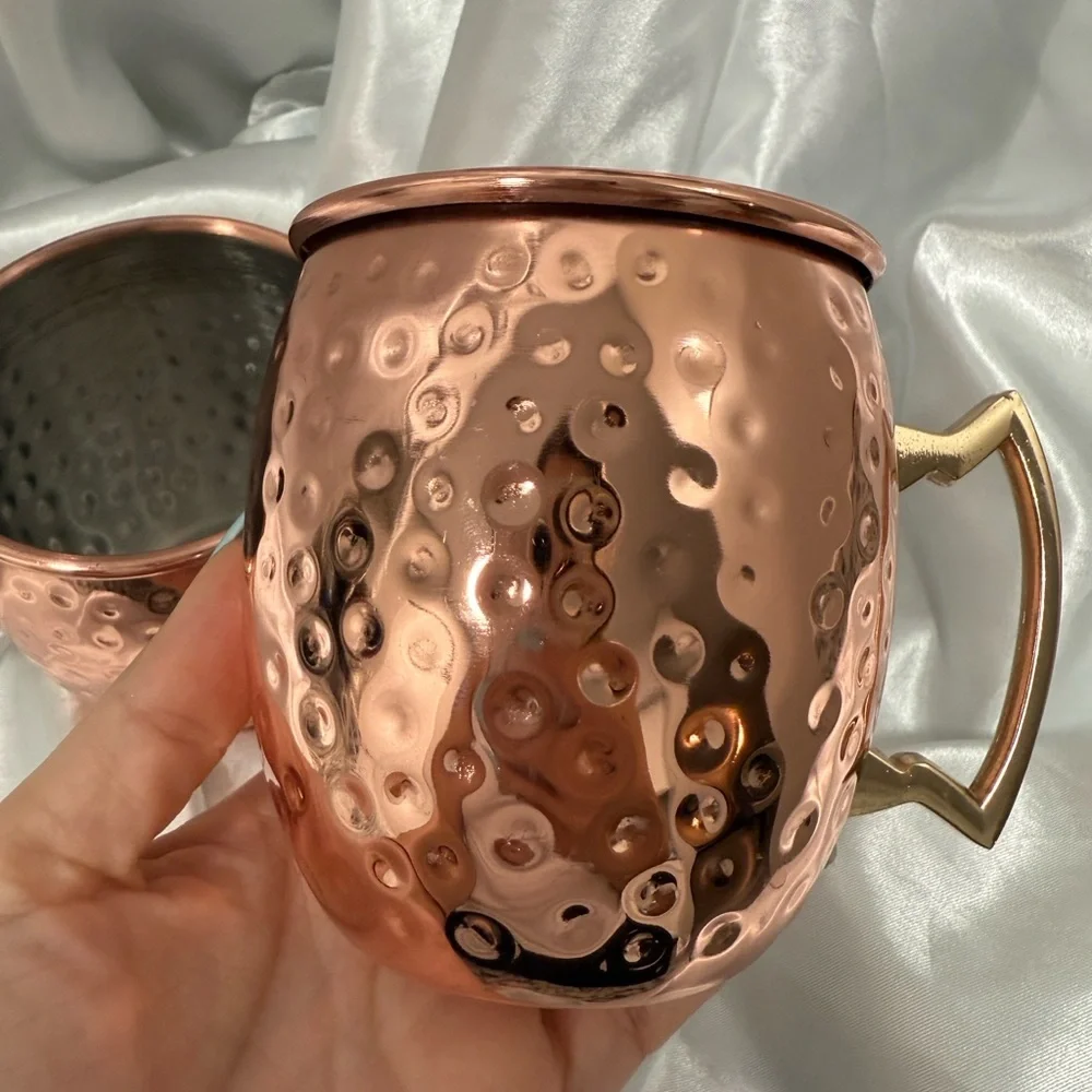 Arcoroc FK368 16 oz Moscow Mule Cup - Stainless Steel/Hammered Copper Finish - Picture 1 of 9